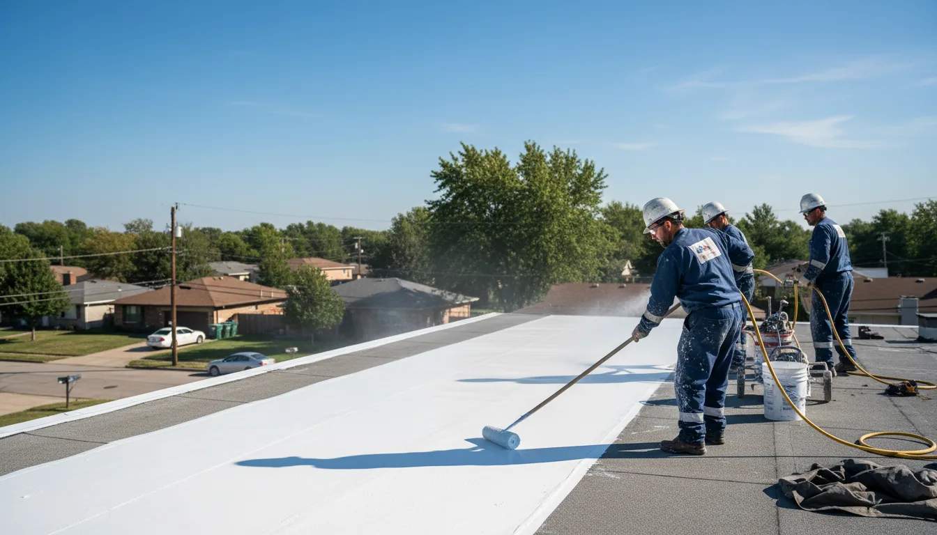 Commercial roof coating in Cowley, WY near me
